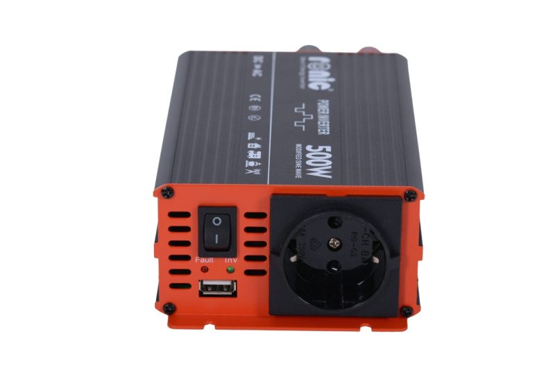 Invertor DC-AC cu Sinus Modificat, 12V-230V, model RONIC KS500M, 500W/1000W - imagine 3