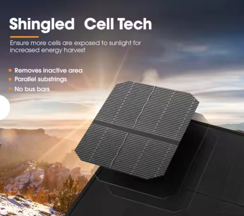 Panou Solar Monocristalin Rulote/Ambarcatiuni Full Black 110W - imagine 6