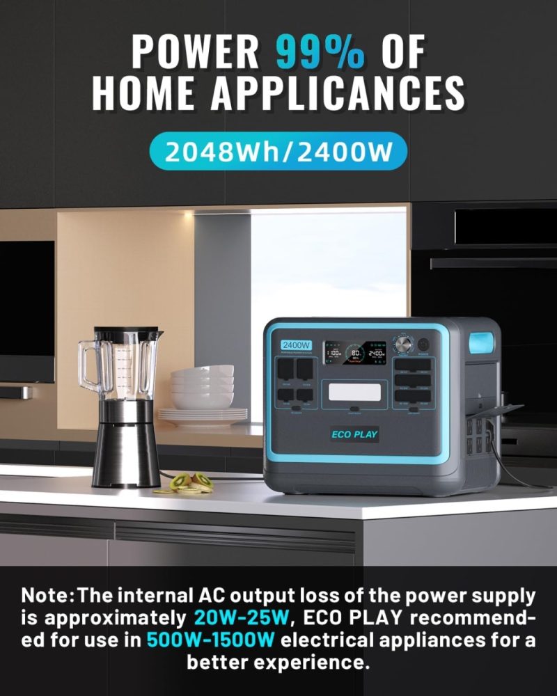 Statie curent portabila, 2400W (2048 Wh), LiFePO4, model SYD2400 - imagine 6